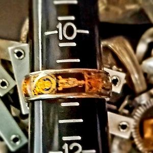 Enamel Stainles Band Ring